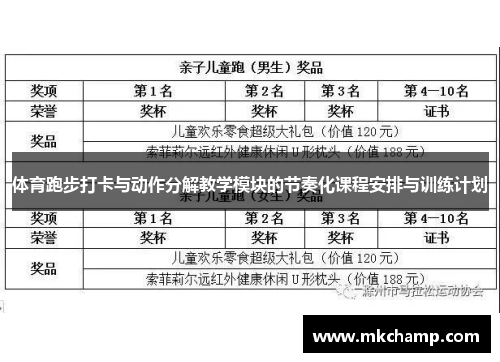 体育跑步打卡与动作分解教学模块的节奏化课程安排与训练计划